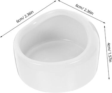 Набір мисок для хом'яків та дрібних тварин Ipetboom (2 шт) - білий, для води та корму