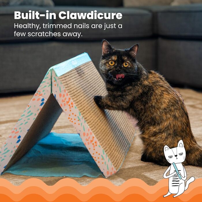 Catstages Easy Life Когтеточка-кровать з картону для котів, багато кольорів, універсальний розмір