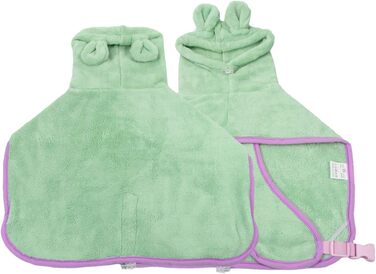 Рушник для собак з мікрофібри з капюшоном, супер вбираючий, швидковисихаючий, XL, зелений