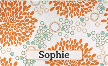 Drymate килимок для годівлі домашніх тварин - персоналізований килимок під миску для собак та котів (з перероблених волокон, можна прати в машині), розмір Small - 12' x 20', Paw Dots - Black Small (12' x 20') Paw Dots – Schwarz (Small (12' x 20'), помаран