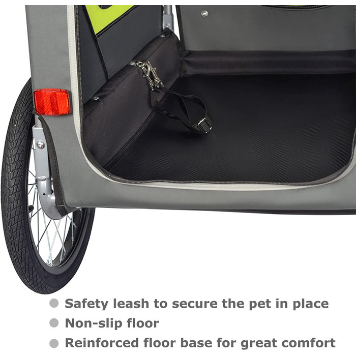 Фархангер Doggyhut Tiggo 80405 для собак до 35 кг (зелений) 2-в-1: вагончик та велосипедний причіп