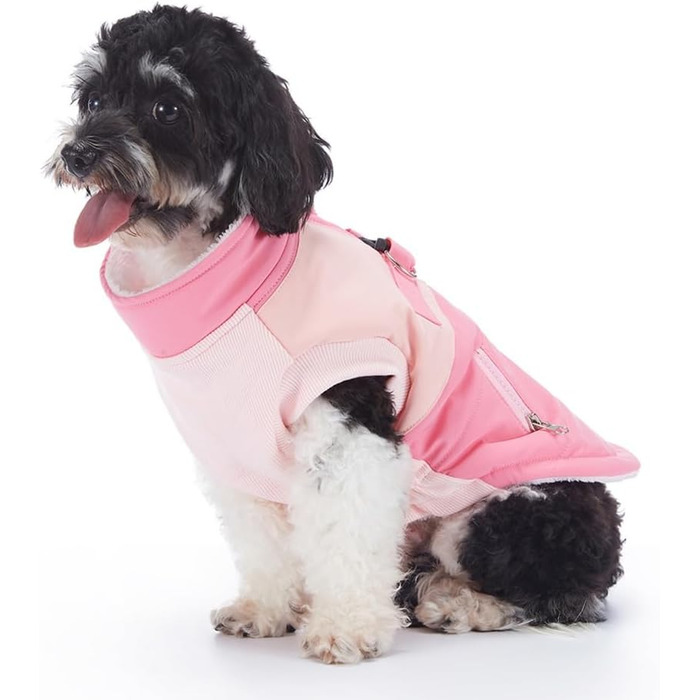 Водонепроникний зимовий пуховик для собак, тепла жилетка для малих та середніх собак, рожевий, розмір S
