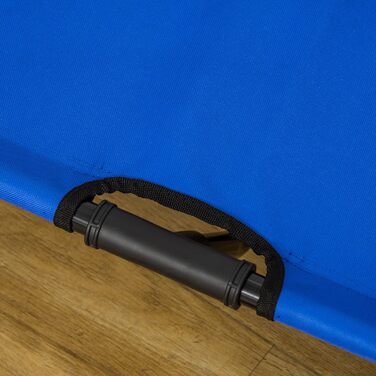 Підвищене ліжко для собак PawHut, охолоджуване, з переносною сумкою, металевий каркас, оксфордська тканина, висока щільність, 92 x 76 x 18 см, блакитне, L