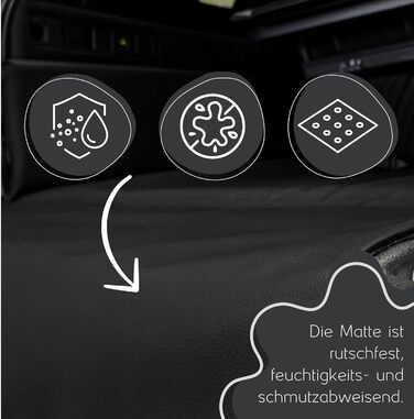 Килимок у багажник для собак Golden Dog, захист для автомобільного сидіння, чорний, 110 x 90 см, штучна шкіра