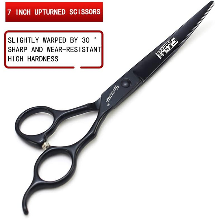 Набір професійних ножиць для стрижки волосся SHARONDS 6 та 7 дюймів (3 шт.) - ножиці для стрижки та витончення, 440C сталь, чорний колір