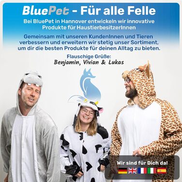 BluePet ZupfZeug Pro професійна щітка для довгошерстих собак і котів, синя, подвійна, для видалення підшерстя, ковтунів і вузлів
