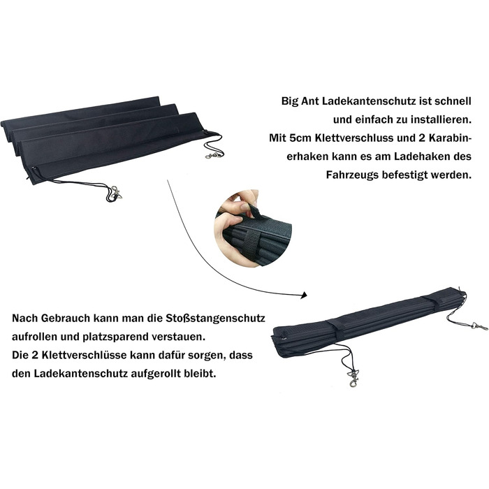 Захист для багажника автомобіля від собаки Big Ant, чорний, універсальний, для всіх сезонів