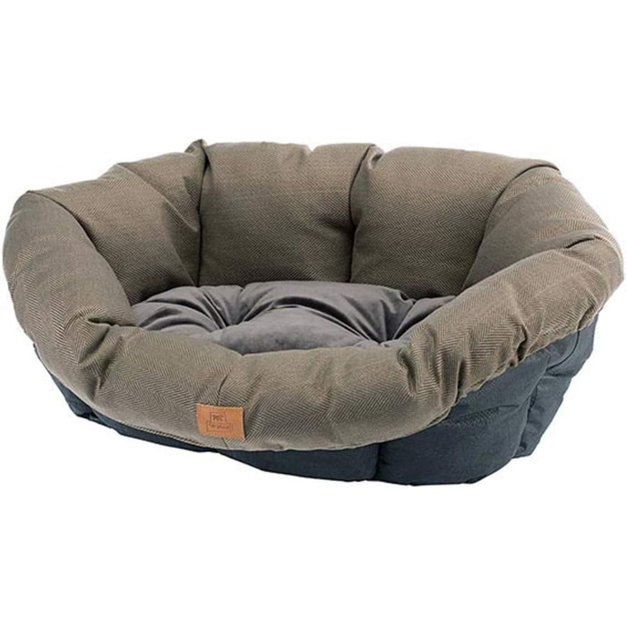 Крісло-лежанка для собак та котів Ferplast SOFA 'CUSHION' з 2 подушками, коричневе, 52 x 39 x 21 см