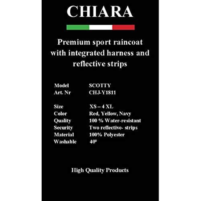 Жовта дощова куртка CHIARA Scotty Regenjacke з інтегрованою підкладкою (L, 100% поліестер, спортивна, водонепроникна)