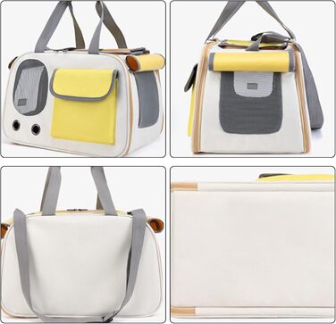 Транспортна сумка для тварин - переноска для кота/собаки, жовта | Складна переноска для домашніх тварин