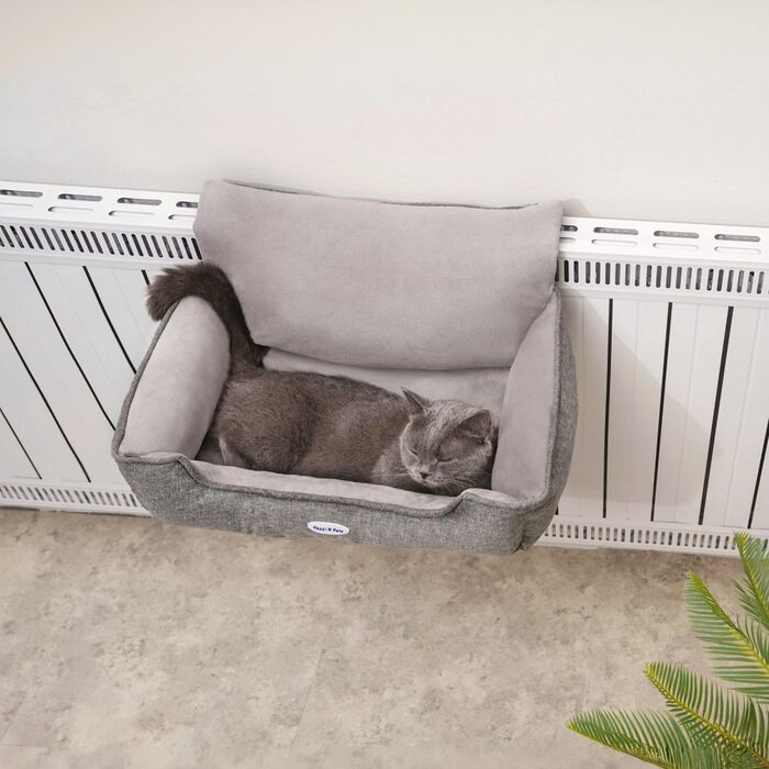 Килимок-гамак для котів на батарею Happi N Pets, сірий, 65 x 36 x 27 см