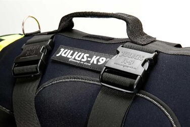 Julius-K9 IDC багатофункціональний жилет для собак 3в1, розмір XL, чорний та неоновий