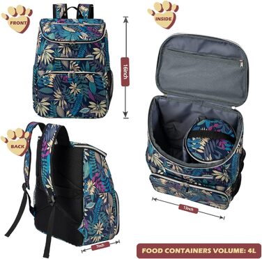 Сумка для собак Baglher, переноска для подорожей з двома мисками та кормом (Hawaii)