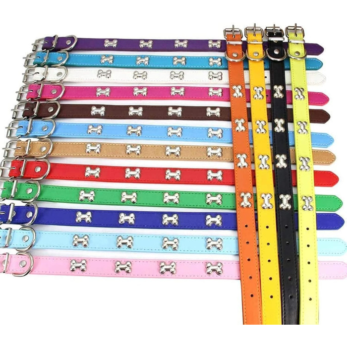 Нашийник для собак з шкіри та поводок-стрічка HALFSUMO: комплект для малих та середніх собак та котів, червоний