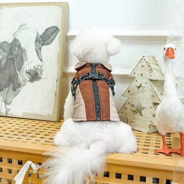 Зимовий теплий куртка для собак, водонепроникний та вітронепроникний, для середніх та великих собак, Khaki, S