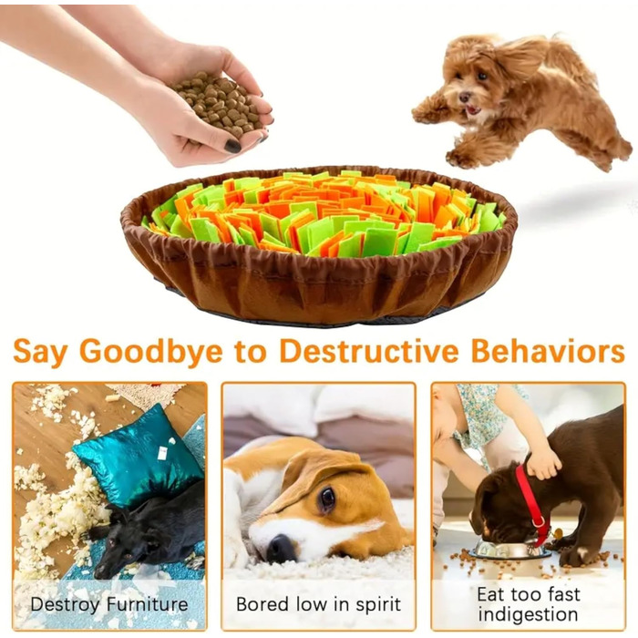 Килимок для собак Roy, килимок-нюхалка, іграшка-головоломка для собак, килимок для повільного годування, тренувальний килимок для цуценят