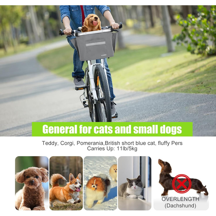 Кошик для велосипеда Lixada, передній, знімний, алюмінієвий, сірий