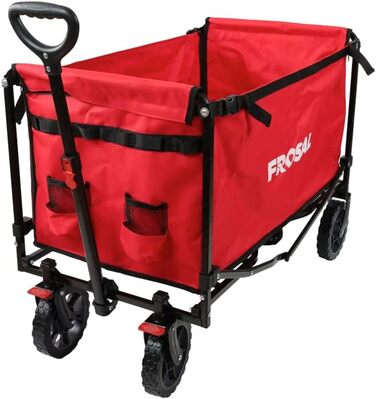 Фросал Візок для перевезення собак Бруно червоний складний | Транспортний візок для собак з легким доступом