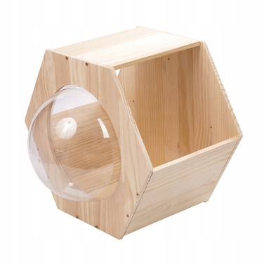 Настінний будиночок для котів Jumi XL, дерев'яний, колір бежевий екру