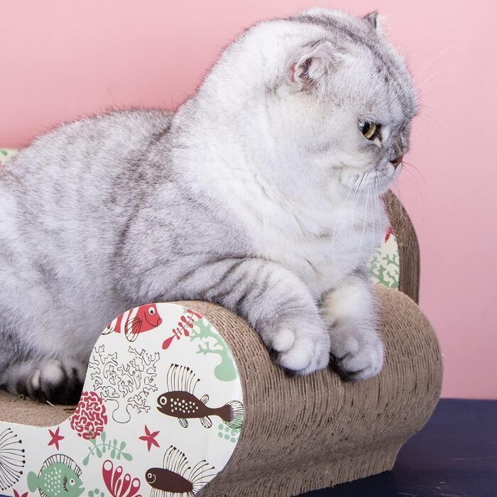 Nobleza - когтеточка для котів з котячою м'ятою, ігрова зона, картридж, 56 x 26 x 20 см