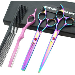 Набір професійних японських ножиць для волосся Smithking 7.0 дюймів - ножиці для стрижки та ножиці для розрідження з лезами з нержавіючої сталі