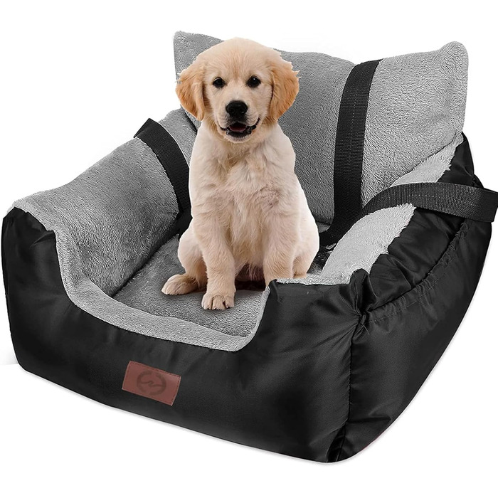 Автокрісло для собак та котів Fareyy, підняття для тварин, переноска з сумкою та страхувальним ременем, водовідштовхувальне, тепле, плюшеве, чорне