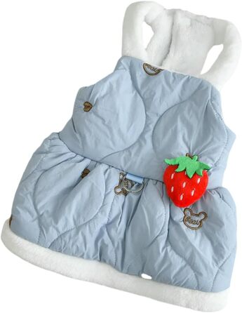 Одяг для собак: теплий костюм на осінь-зиму для Йоркширського тер'єра (блакитний, L)