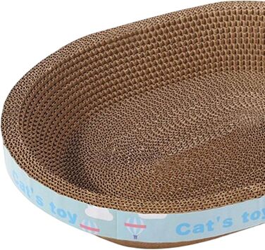 Килимок-клітка для котів Baoblaze Ovaler: іграшка-клітка з картону, лежанка, дряпалка для котів середніх та великих порід, 45x34x9 см