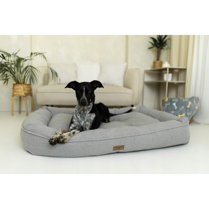 М'яке ліжечко для собак Legowiska, сіре, 80 см x 60 см