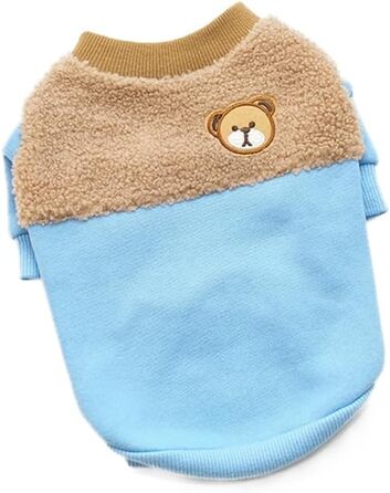 Теплий зимовий пуловер для собак маленьких порід, вага до 3,9 кг, блакитний, розмір L