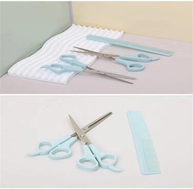 Професійний набір ножиць для грумінгу собак: 2 в 1 (прорізуюча та пряма), 17 см, з нержавіючої сталі, для собак, котів та інших домашніх тварин