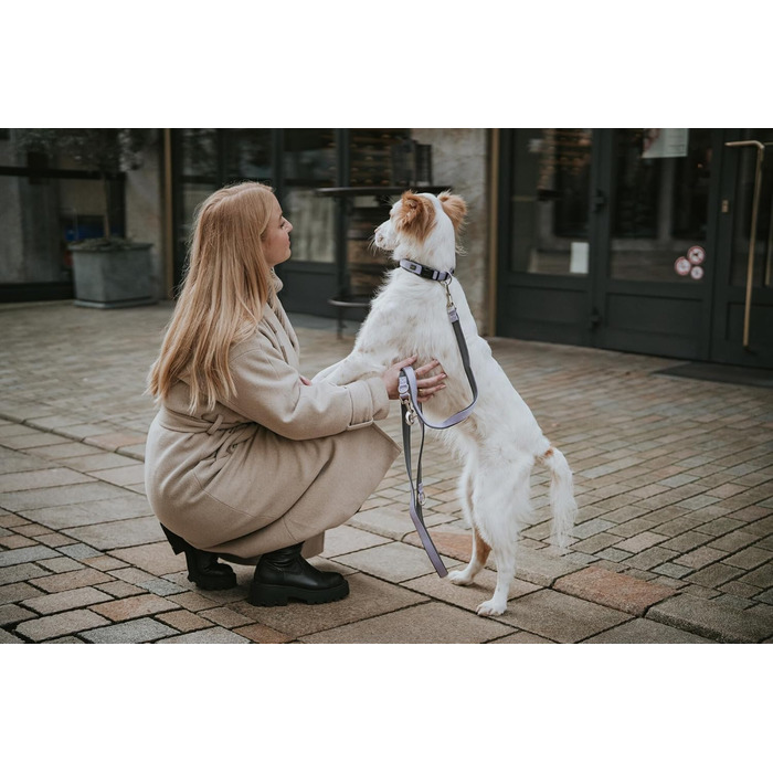 Нашийник для собак HUNTER Neopren Vario Plus, лаванда/сірий, S-M