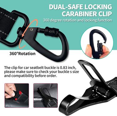 Пояс для безпеки собаки COOYOO – регульований, міцний, з відбиваючими елементами. Підходить для собак, котів та інших домашніх тварин.