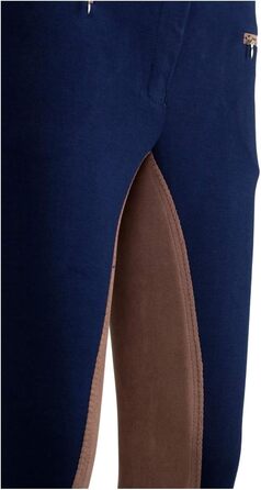 Жіночі штани для верхової їзди RL24 Vollbesatz Flex BASICLINE, розмір 38, темно-синій/світло-коричневий