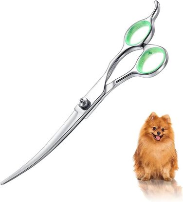 Ножиці для собак, вигнуті, професійні, з нержавіючої сталі, для грумінгу собак та котів