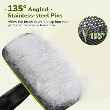 Перукарська щітка Pecute для собак та котів: видаляє підшерстя, масаж, самоочищення, для короткошерстих тварин