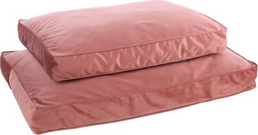 Ергономічне собаче ліжко Flamingo Elena, прямокутне, рожеве, 80x67x22 см. Антислизьке, можна прати. Зручне, розкішне та стильне ліжко для собак