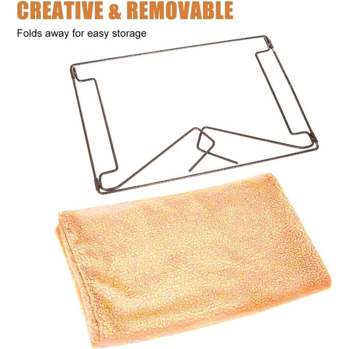 Кішечкове ліжко-грілка з металевим каркасом, миється, для котів та собак до 5 кг, бежеве