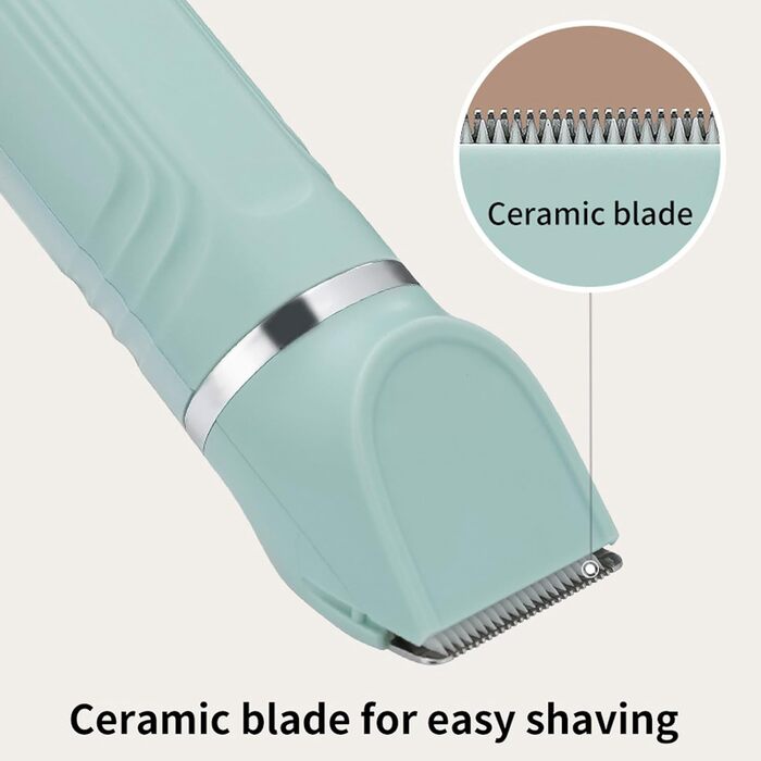 Набір для грумінгу собак 4-в-1 | Тример для шерсті собак, котів, цуценят | Білий (Зелений)