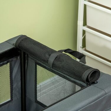 Транспортувальна переноска для тварин PawHut 80 см, сіра, M - для котів та собак