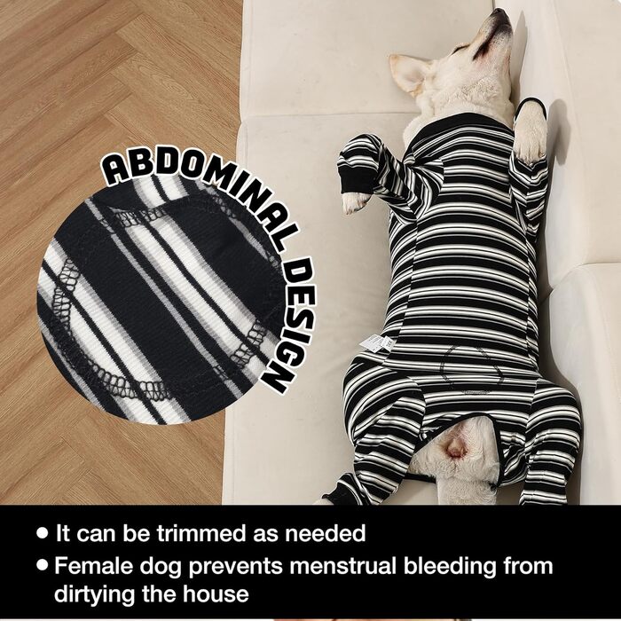 Захисний костюм для собак після операції, костюм для собак після кастрації, захист ран, чорний, XL