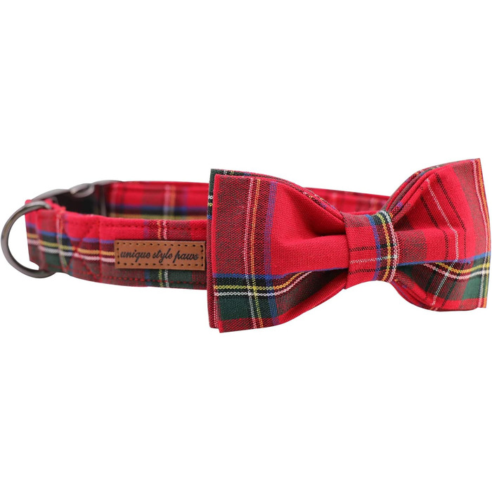 Нашийник для собак Unique Style з бантиком, регульований, для собак та котів, червоний, XXS-XL