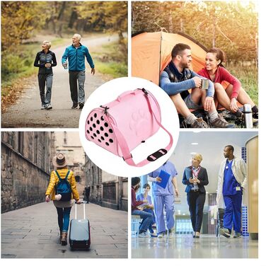 Транспортна переноска для котів та собак великих порід (рожева, M)