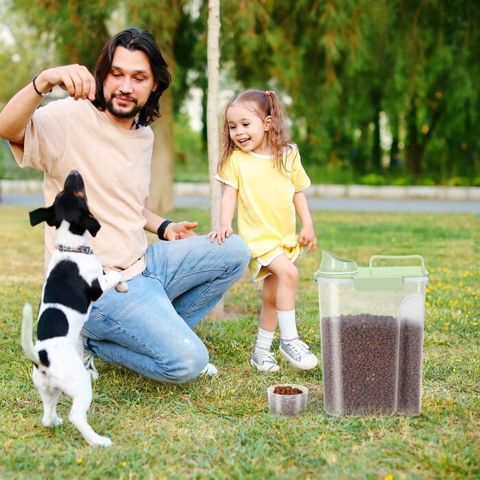 Контейнер для корму для собак та котів, 3.6-5.4 кг, BPA-free, зелений