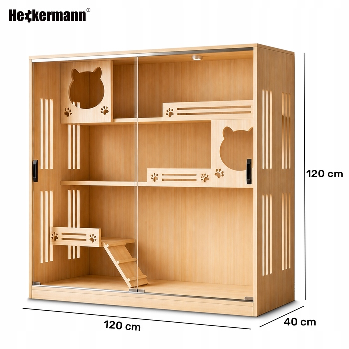Будиночок для котів Heckermann, помаранчевий, прямокутний, 120 x 40 x 120 см