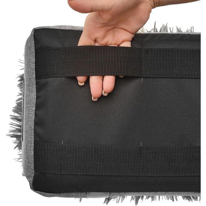 Підлокітник для собак у авто | Універсальний, миючий, зносостійкий, для середніх собак | Підходить для центральної консолі, переднього сидіння, пасажирського сидіння, заднього сидіння | Сумка для собак, для маленьких собак | Колір: сірий