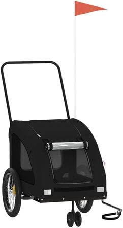 Фasба: Причіп для собак та інших домашніх тварин на велосипед, чорний, 137 x 68 x 72 см