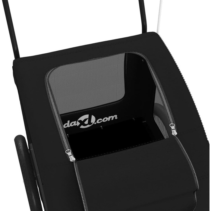 Фургон для собак VidaXL - чорний, 45 кг, Oxford-Gewebe, з прапором та відбивачами