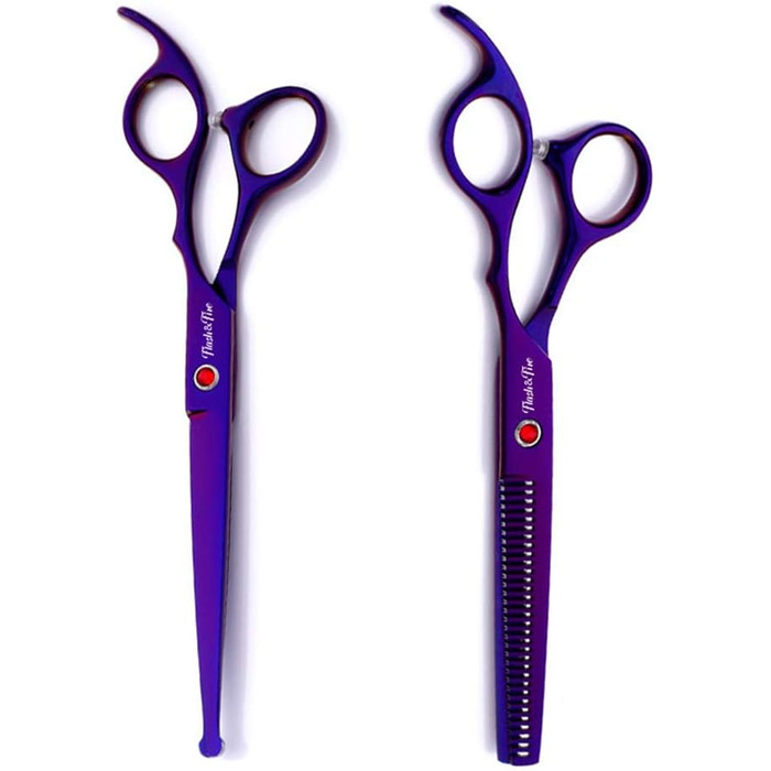 Набір професійних ножиць для грумінгу домашніх тварин 7.0 дюймів (3 шт.), нержавіюча сталь, безпечні закруглені кінчики