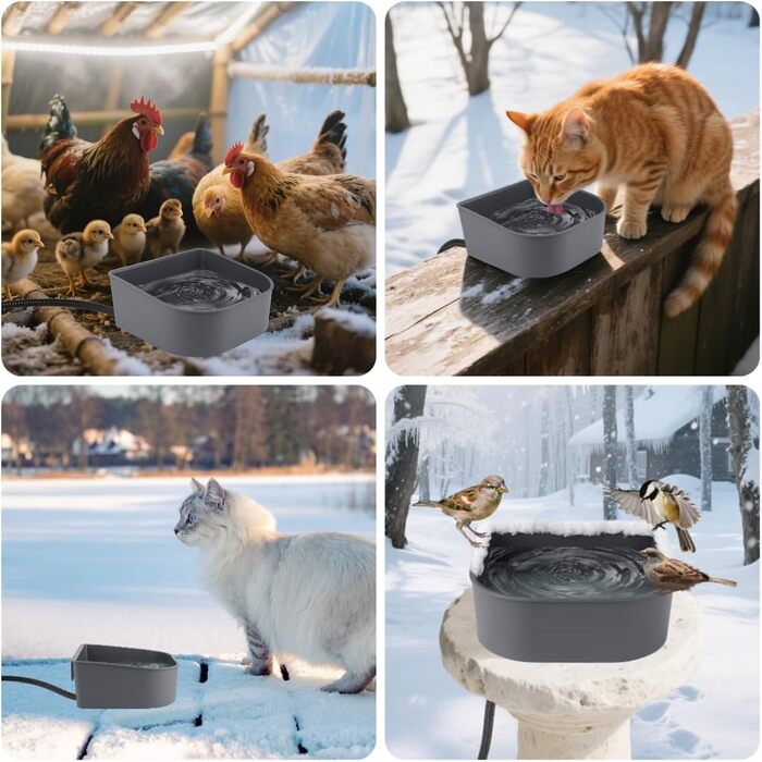 Підігрівальна пляшка для води для собак у зимовий період, сіра | NAMSAN